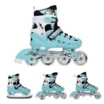 Αυξομειούμενα Πατίνια Roller NH 10905 ΣΕΤ 4 ΣΕ 1 INLINE SKATES NILS EXTREME ΓΑΛΑΖΙΟ -LARGE (39-42)
