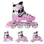 Αυξομειούμενα Πατίνια Roller NH 10905 ΣΕΤ 4 ΣΕ 1 INLINE SKATES NILS EXTREME ΡΟΖ -SMALL (31-34)