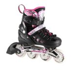 Αυξομειούμενα Roller NH 10905 ΣΕΤ 4 ΣΕ 1 INLINE SKATES NILS EXTREME Μαυρο/Ροζ LED-SMALL (31-34) - Image 2