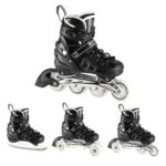 Αυξομειούμενα Roller NH 10905 ΣΕΤ 4 ΣΕ 1 INLINE SKATES NILS EXTREME Μαυρο LED-Large(39-42) - Image 2