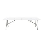 Τραπέζι Μεταλλικό INCA για Camping Πτυσσόμενο σε Βαλιτσάκι 244x76x74cm Λευκό - Image 2