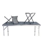 Σετ Τραπέζι Κάμπινγκ INCA Πτυσσόμενο Αλουμινίου σε Βαλιτσάκι ST-01 Μπλε - Image 2