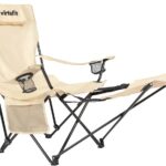 Virtufit Καρέκλα Outdoor Premium μπεζ με υποπόδιο